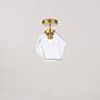 1_Lawrence 1 Lt Brass And Clear Glass Flush Mount