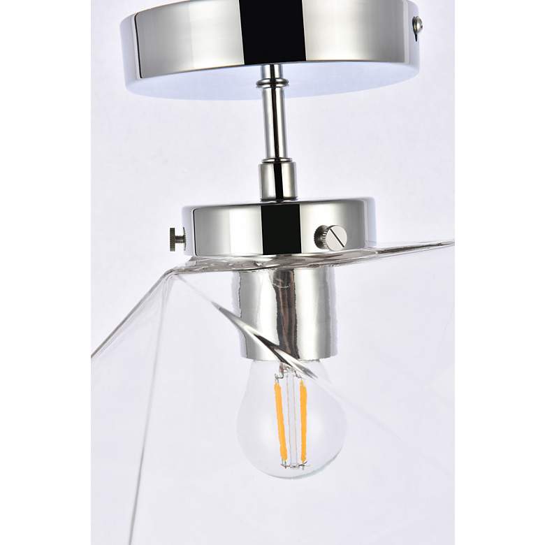 Image 5 Lawrence 1 Lt Chrome And Clear Glass Flush Mount more views