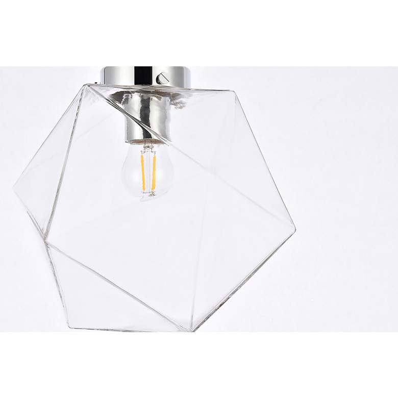 Image 6 Lawrence 1 Lt Chrome And Clear Glass Flush Mount more views