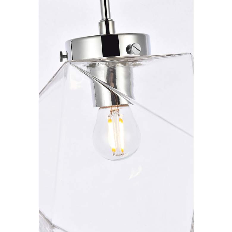 Image 7 Lawrence 1 Lt Chrome And Clear Glass Flush Mount more views