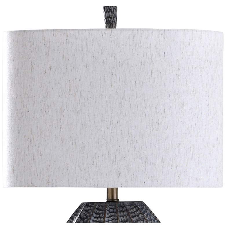 Image 2 Lawrence 30" Brushed Black Hammered Texture Molded Table Lamp more views