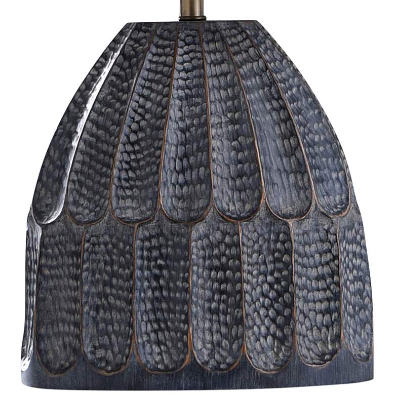 Image 3 Lawrence 30" Brushed Black Hammered Texture Molded Table Lamp more views