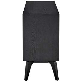 Image5 of Lawrence 59" Wide Ash Veneer Black 3-Drawer 2-Door Sideboard more views