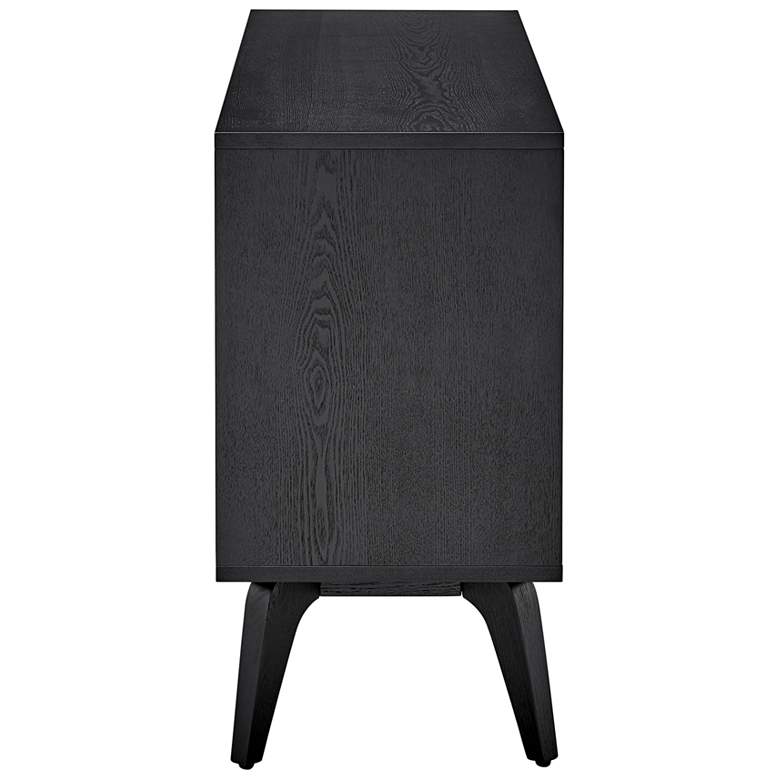 Image 5 Lawrence 59" Wide Ash Veneer Black 3-Drawer 2-Door Sideboard more views