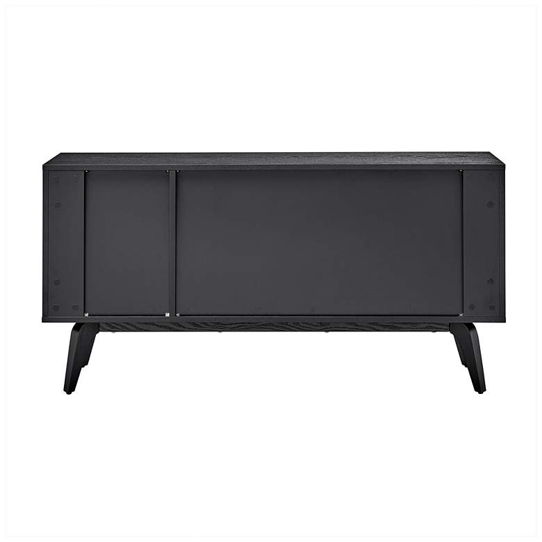 Image 7 Lawrence 59" Wide Ash Veneer Black 3-Drawer 2-Door Sideboard more views