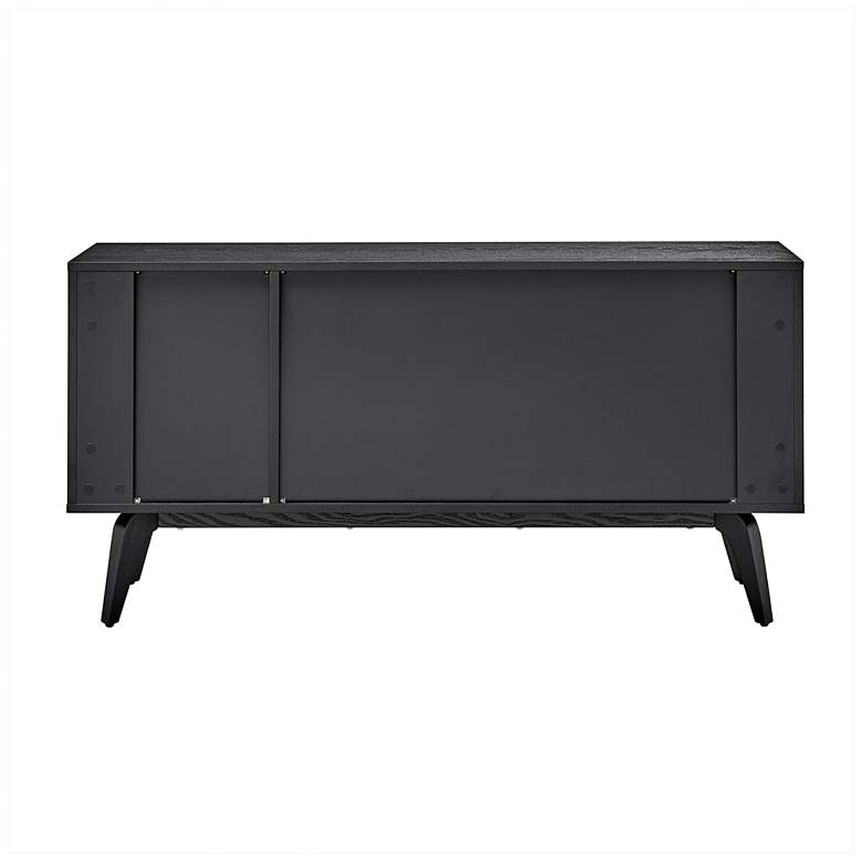 Image 7 Lawrence 59 inch Wide Ash Veneer Black 3-Drawer 2-Door Sideboard more views