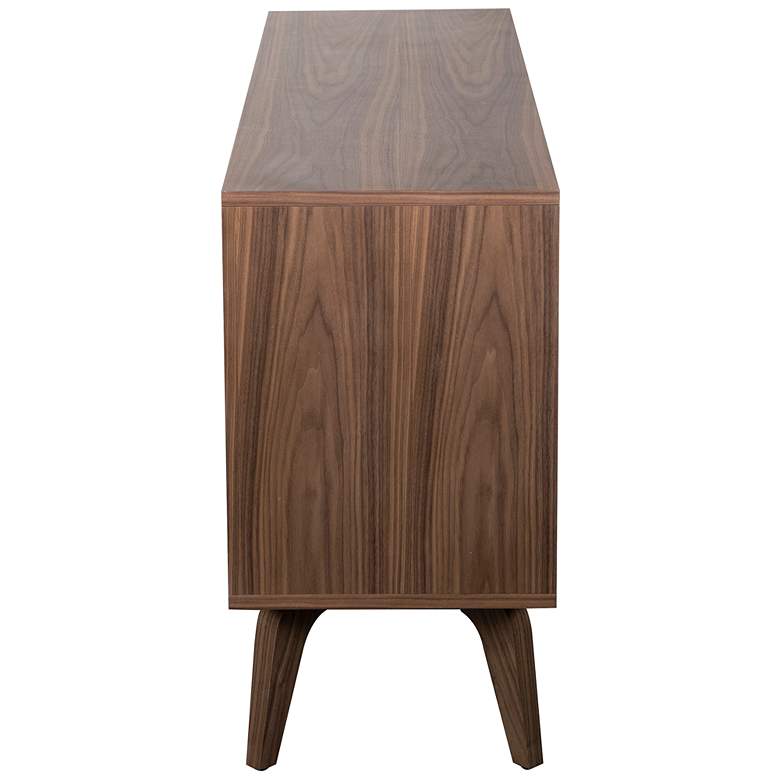 Image 6 Lawrence 59" Wide Walnut Veneered 3-Drawer 2-Door Sideboard more views