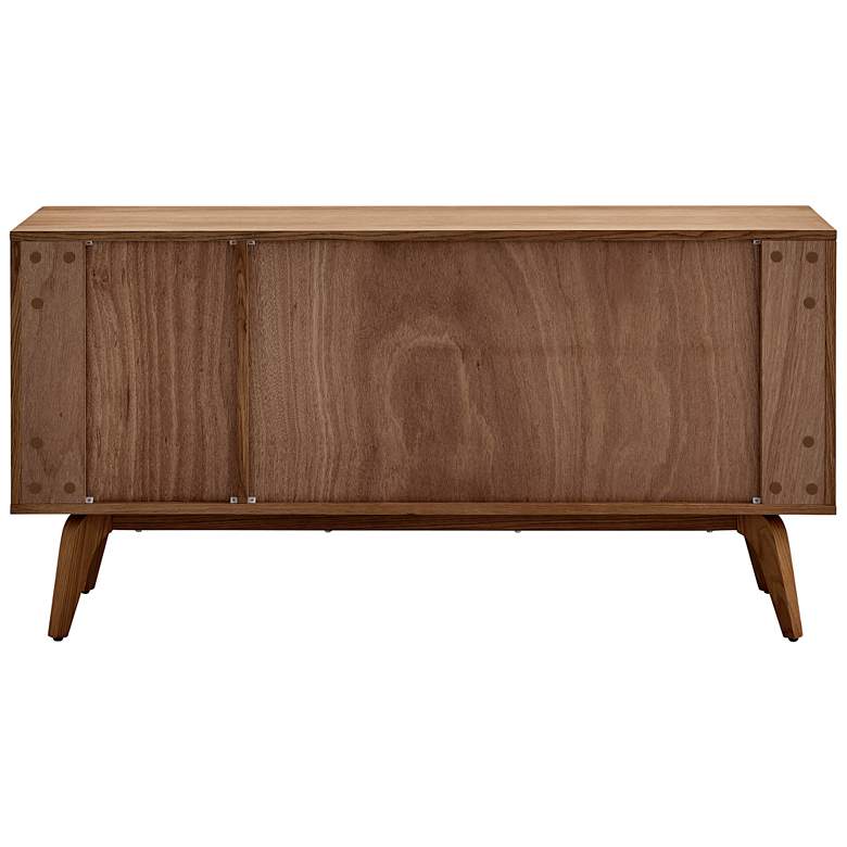 Image 7 Lawrence 59" Wide Walnut Veneered 3-Drawer 2-Door Sideboard more views