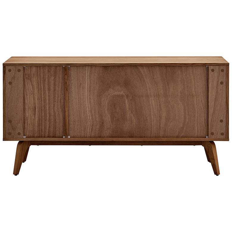 Image 7 Lawrence 59 inch Wide Walnut Veneered 3-Drawer 2-Door Sideboard more views