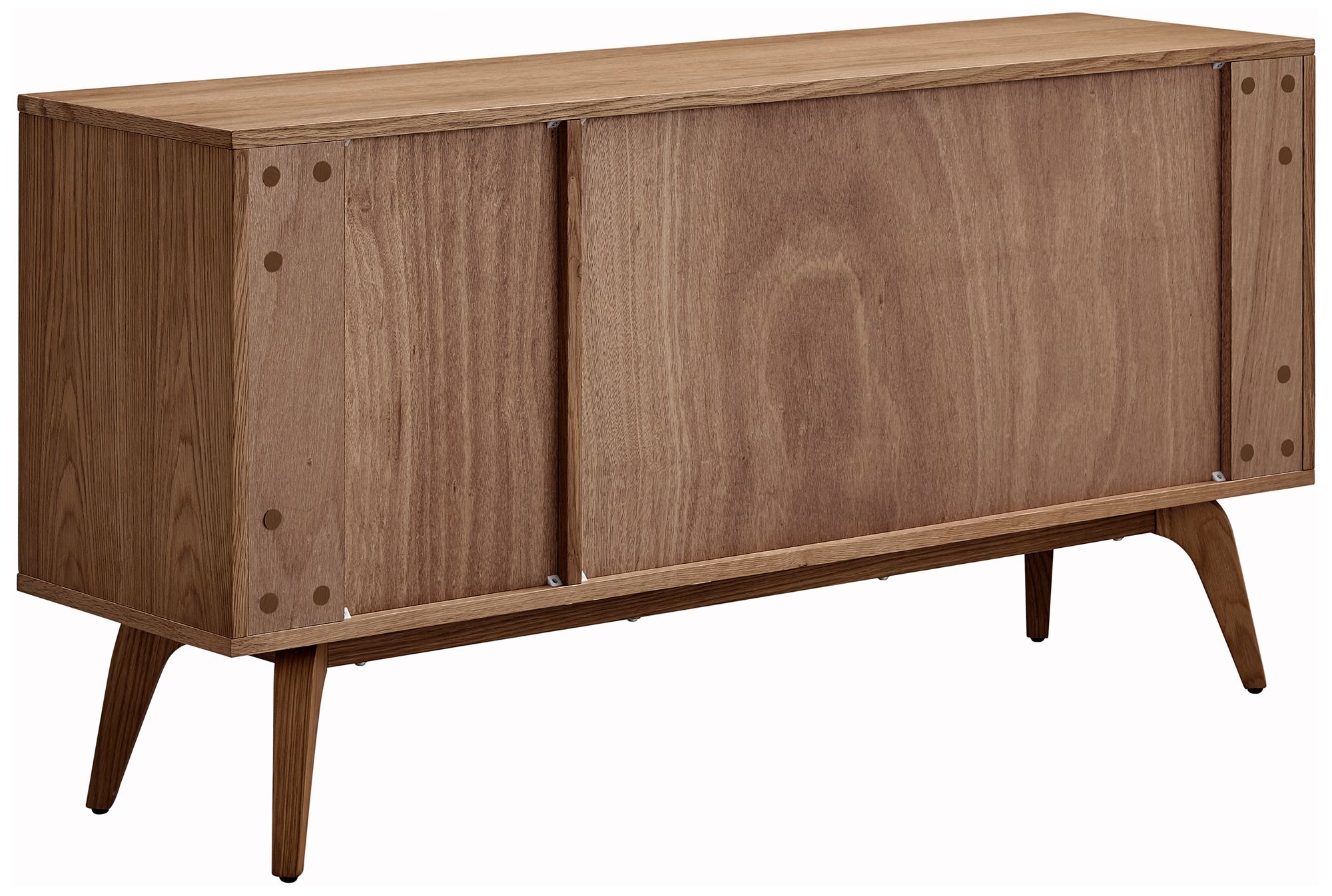 Lawrence 59" Wide Walnut Veneered 3-Drawer 2-Door Sideboard in scene