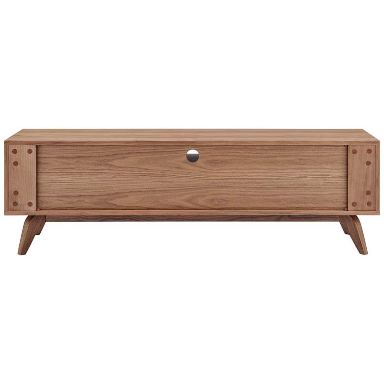 Image 7 Lawrence 63" Wide American Walnut Wood 3-Drawer Media Stand more views