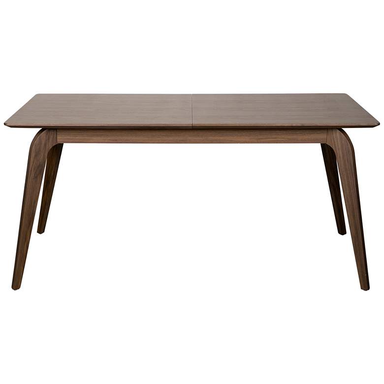 Image 2 Lawrence 82 1/2" Wide Walnut Veneered Extension Dining Table