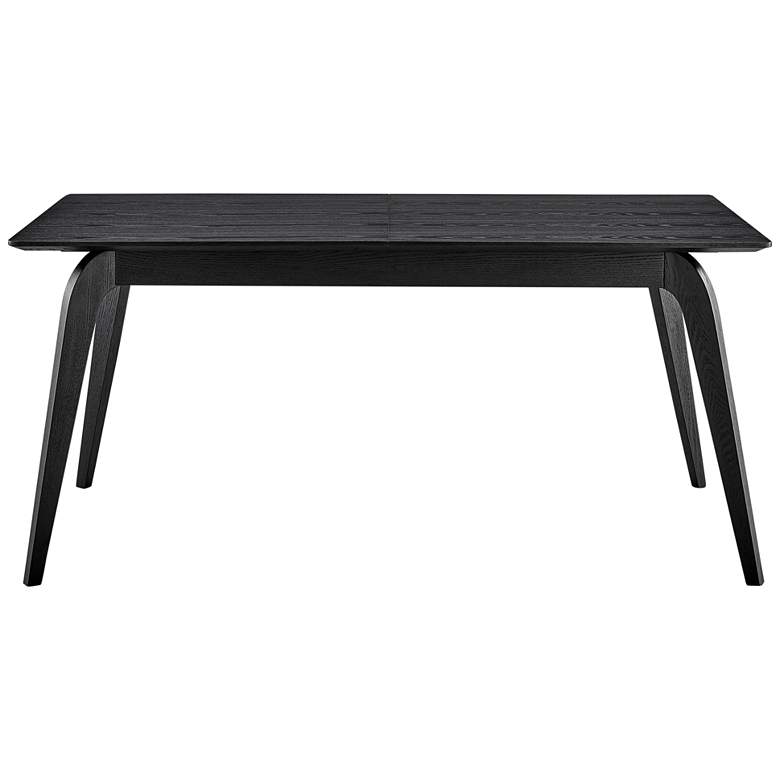 Image 1 Lawrence 82 1/2 inchW Matte Black Wood Extension Dining Table