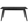 Lawrence 82 1/2"W Matte Black Wood Extension Dining Table