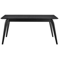 Lawrence 82 1/2&quot;W Matte Black Wood Extension Dining Table