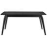 Lawrence 82 3/4"W Matte Black Wood Extension Dining Table
