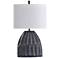 Lawrence Brushed Black Hammered Texture Molded Table Lamp