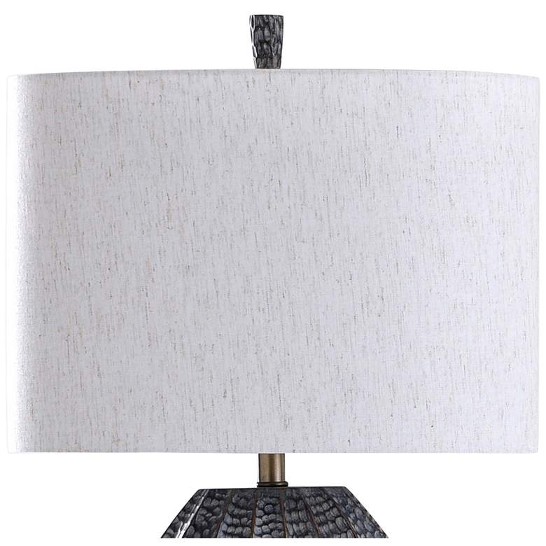 Image 2 Lawrence Brushed Black Hammered Texture Molded Table Lamp more views