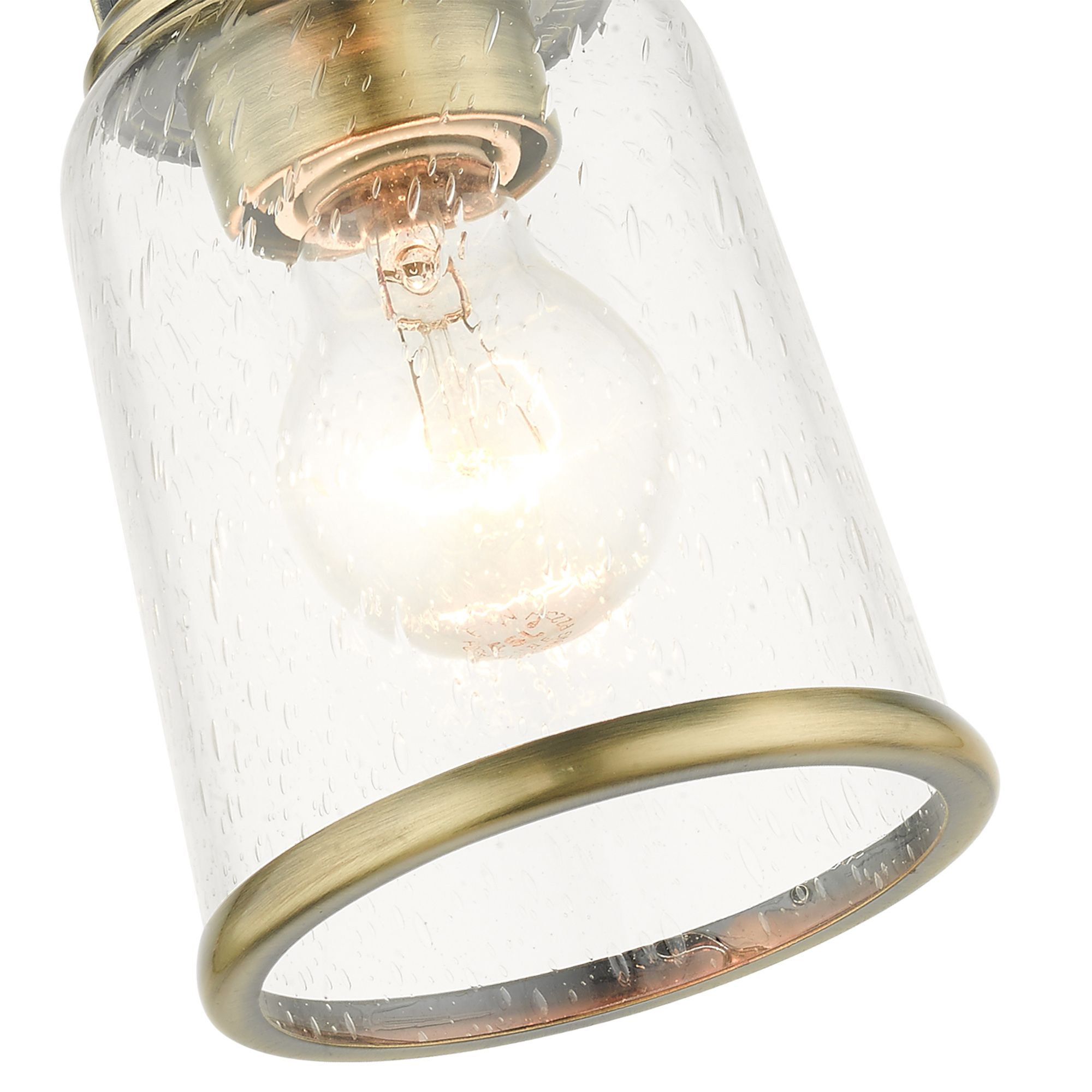 Image 6 Lawrenceville 1 Light Antique Brass Flush Mount more views