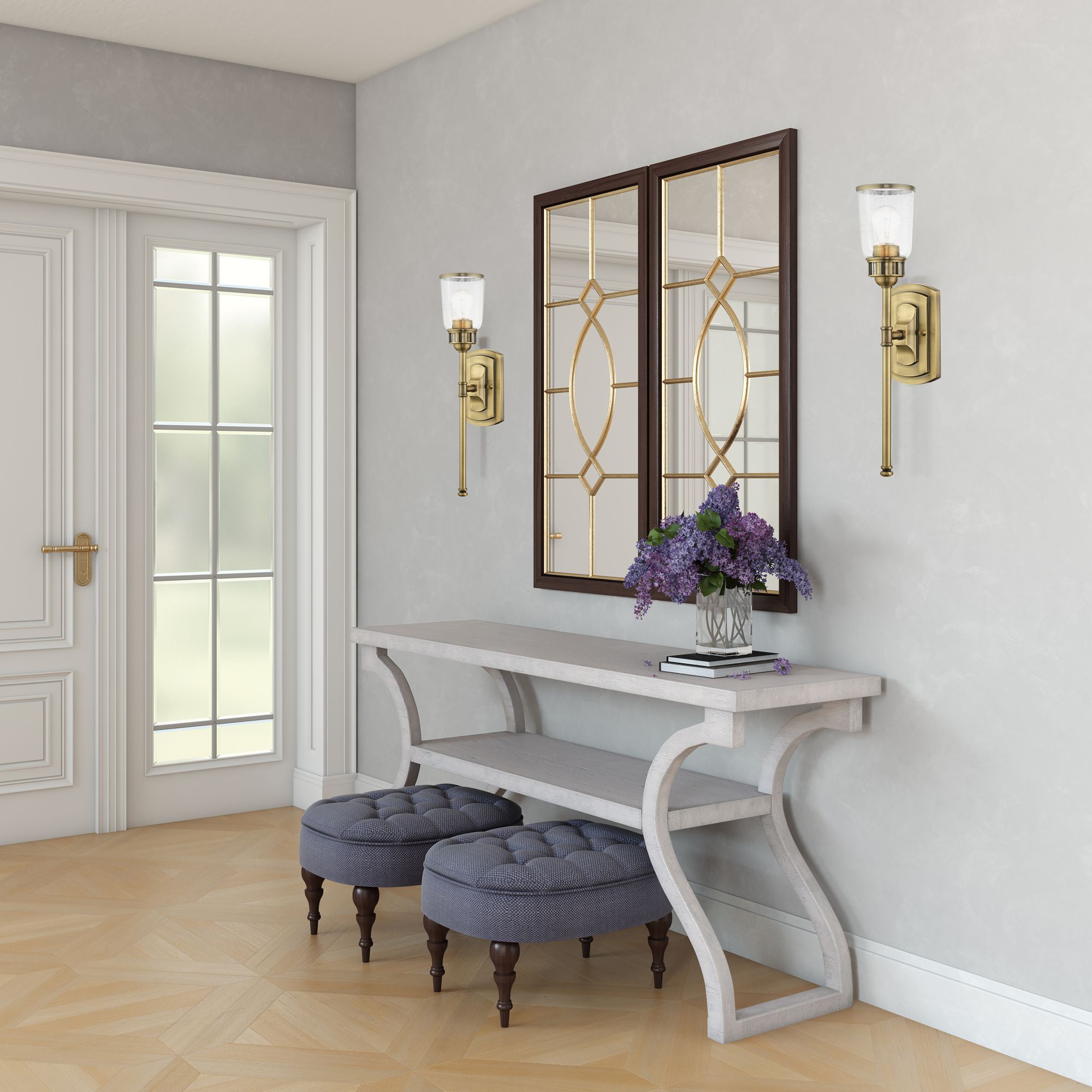 Lawrenceville 1 Light Antique Brass Single Sconce