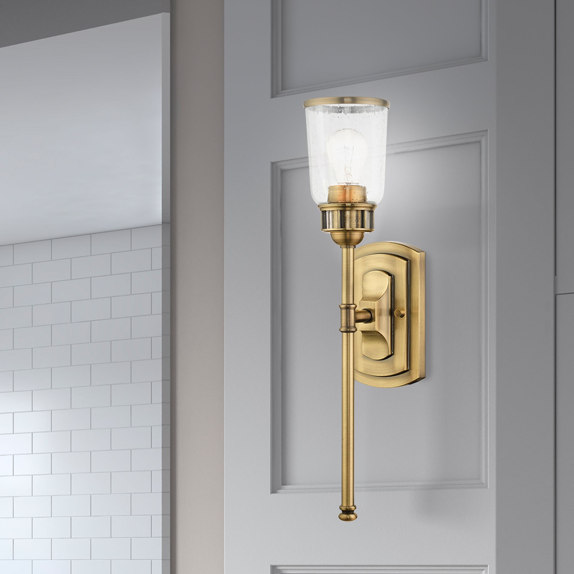 Lawrenceville 1 Light Antique Brass Single Sconce