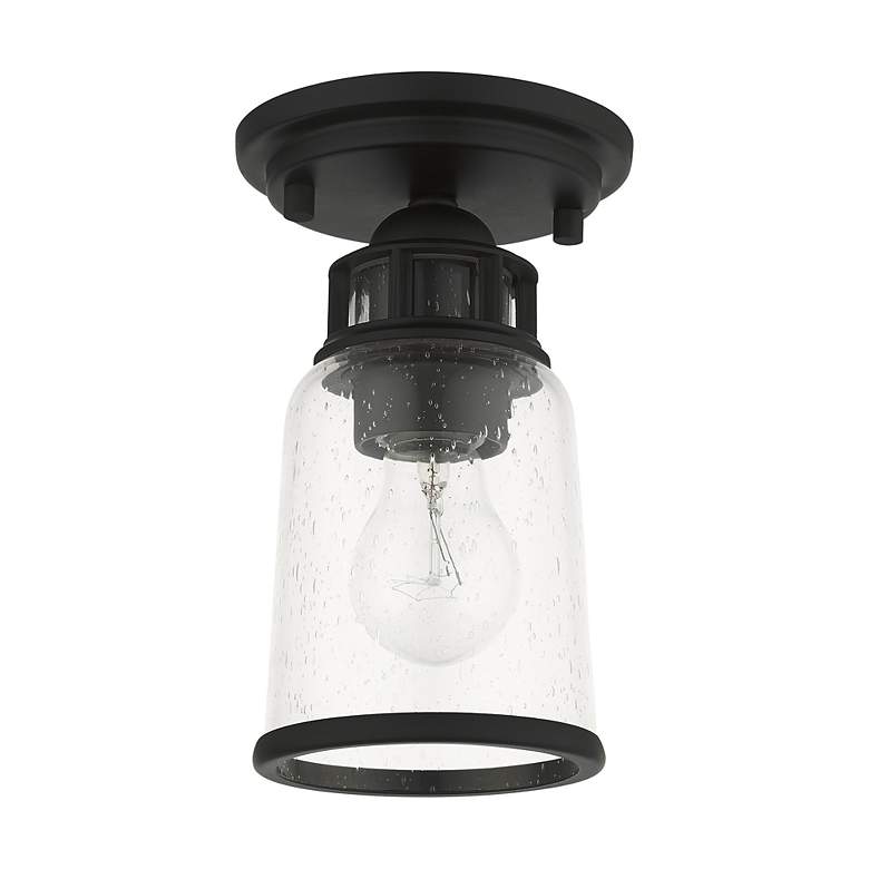 Image 3 Lawrenceville 1 Light Black Flush Mount more views