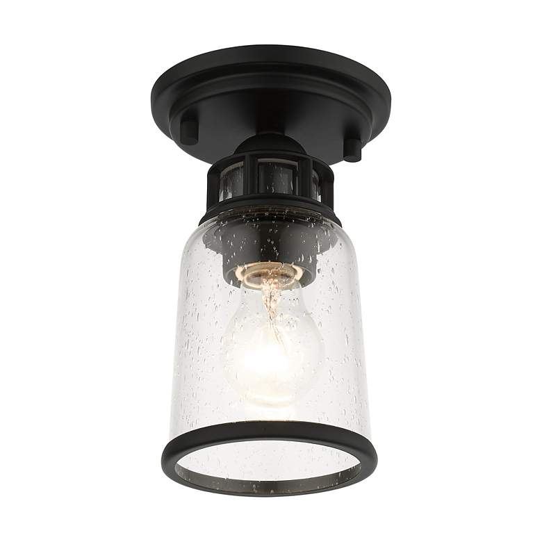 Image 4 Lawrenceville 1 Light Black Flush Mount more views