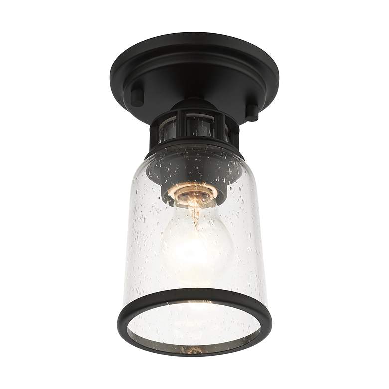 Image 5 Lawrenceville 1 Light Black Flush Mount more views
