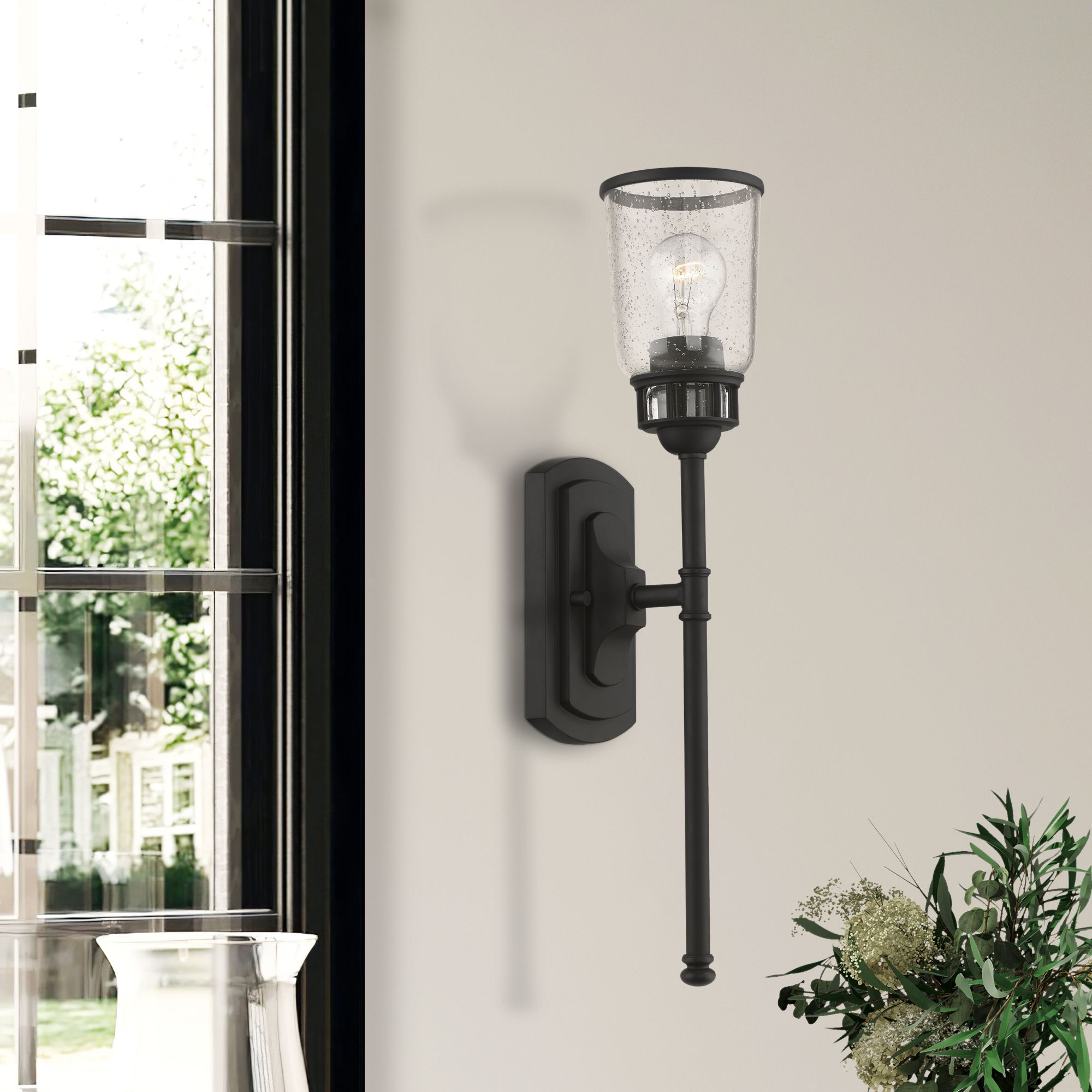 Lawrenceville 1 Light Black Sconce