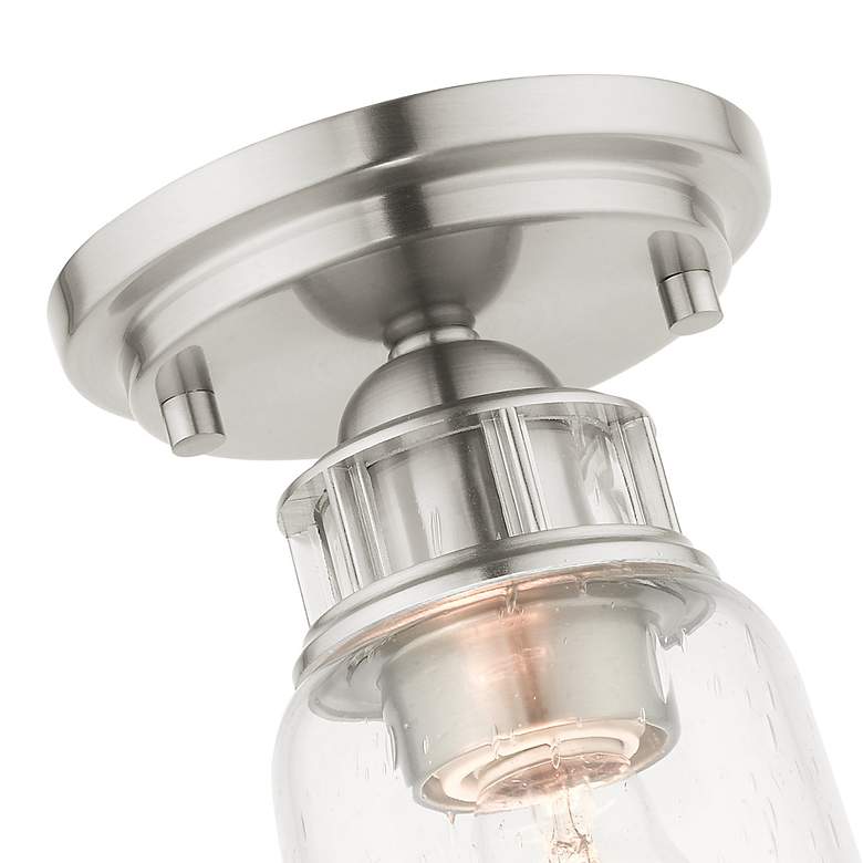 Image 7 Lawrenceville 1 Light Brushed Nickel Flush Mount more views