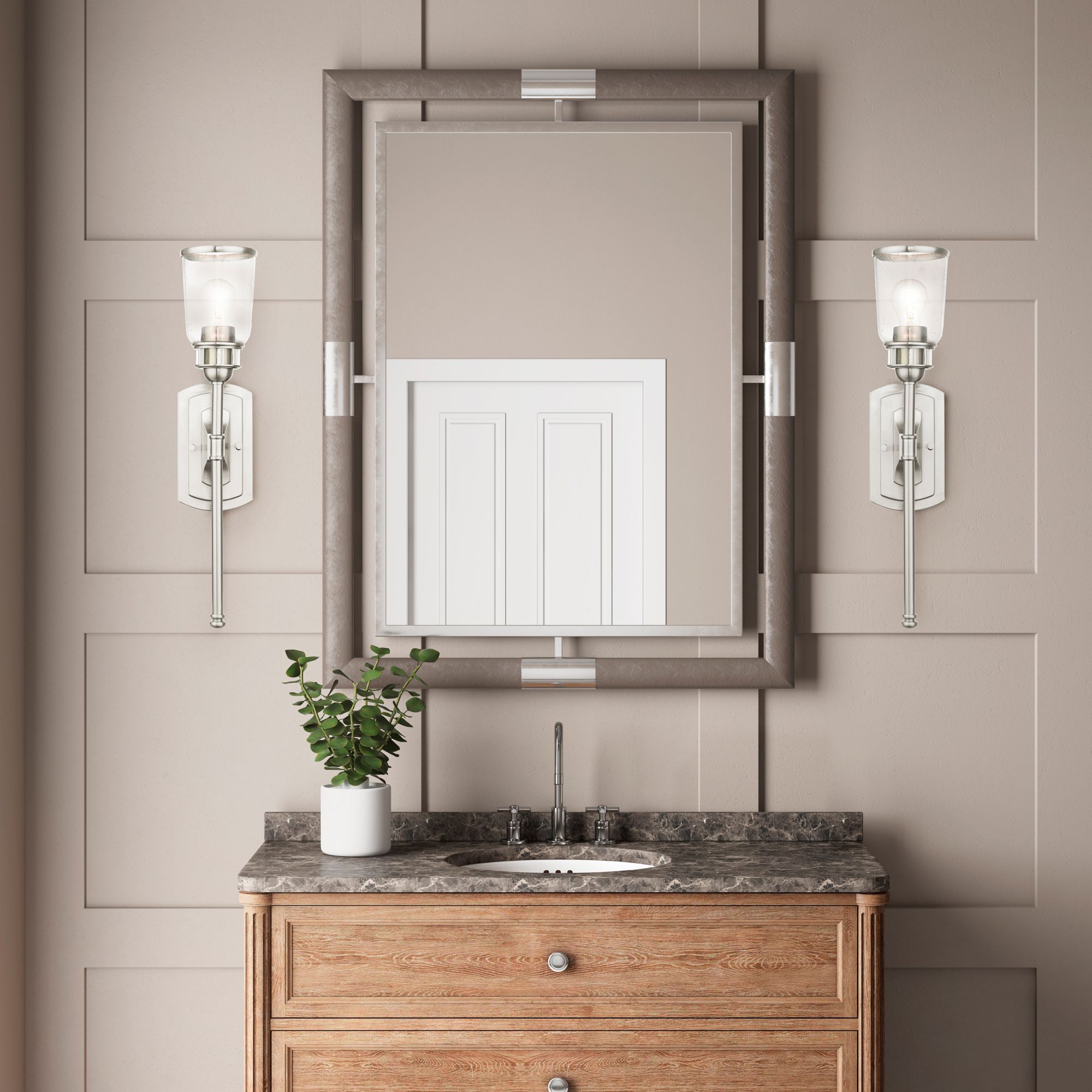 Lawrenceville 1 Light Brushed Nickel Single Sconce