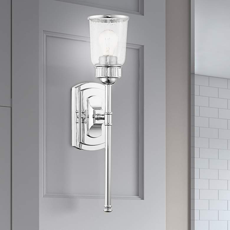 Image 1 Lawrenceville 21" High Polished Chrome Wall Sconce