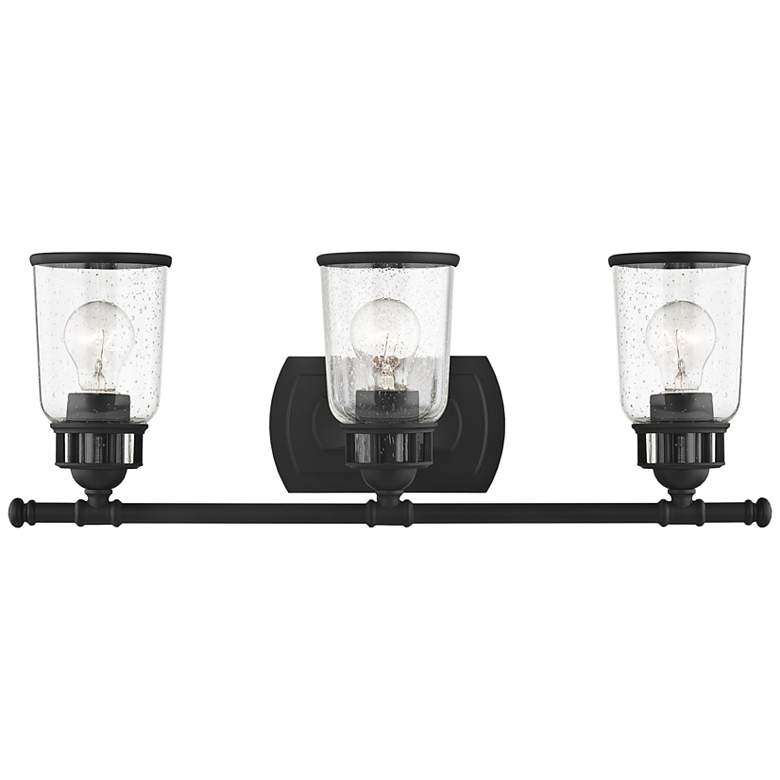 Image 3 Lawrenceville 23 1/2" Wide Black 3-Light Bath Light