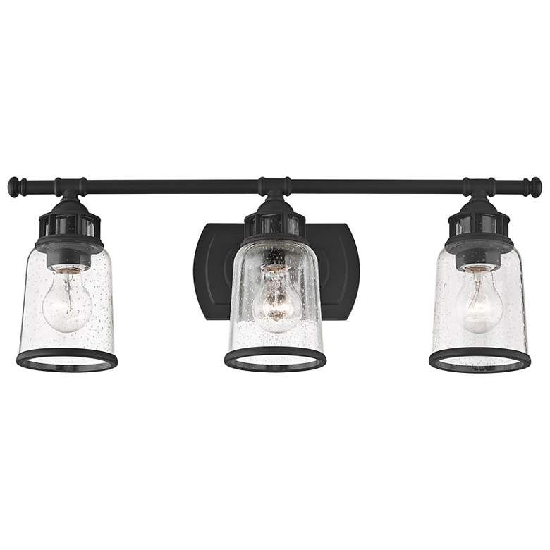 Image 6 Lawrenceville 23 1/2" Wide Black 3-Light Bath Light more views