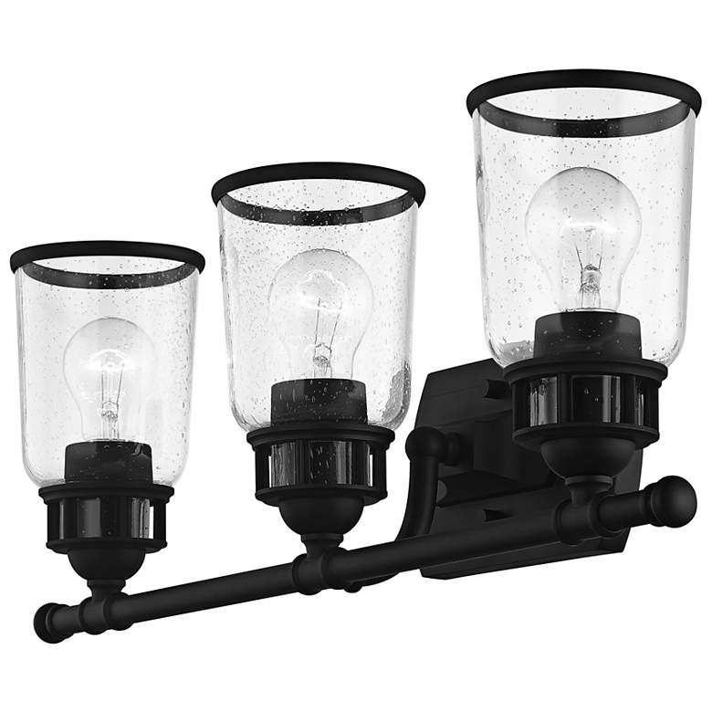 Image 7 Lawrenceville 23 1/2" Wide Black 3-Light Bath Light more views