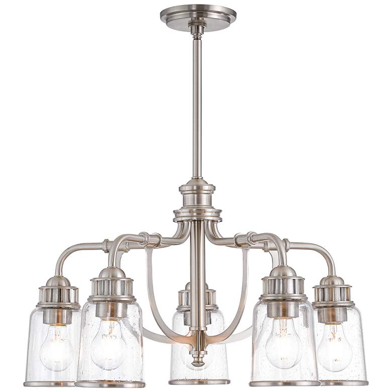 Image 2 Lawrenceville 24" Wide Brushed Nickel 5-Light Dinette Chandelier