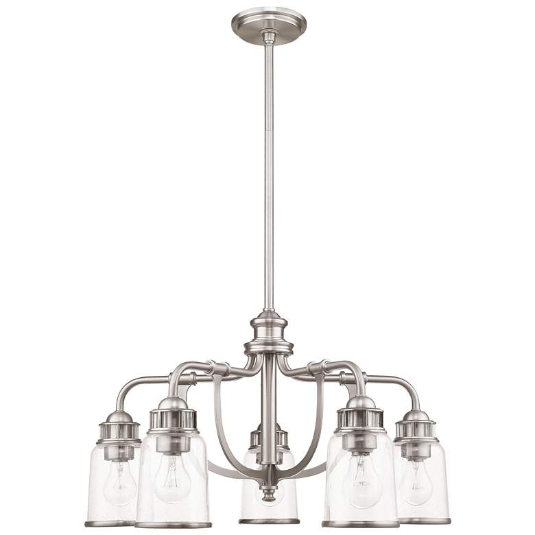 Image 4 Lawrenceville 24 inch Wide Brushed Nickel 5-Light Dinette Chandelier more views