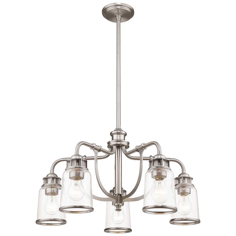 Image 5 Lawrenceville 24 inch Wide Brushed Nickel 5-Light Dinette Chandelier more views