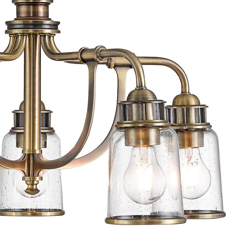 Image 3 Lawrenceville 24"W Antique Brass 5-Light Dinette Chandelier more views