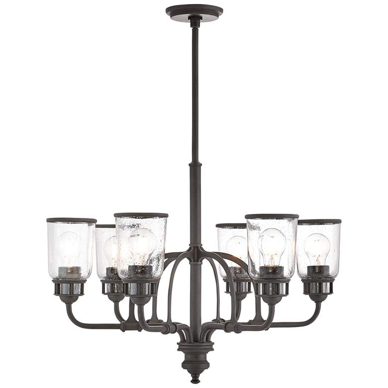 Image 2 Lawrenceville 26 1/4"W Bronze Clear Glass 6-Light Chandelier