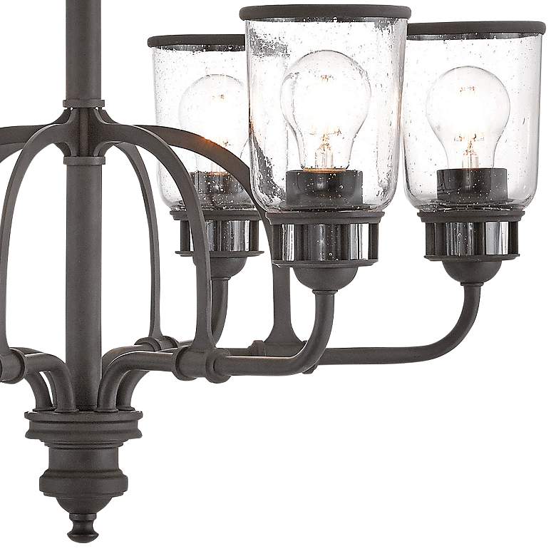 Image 3 Lawrenceville 26 1/4"W Bronze Clear Glass 6-Light Chandelier more views