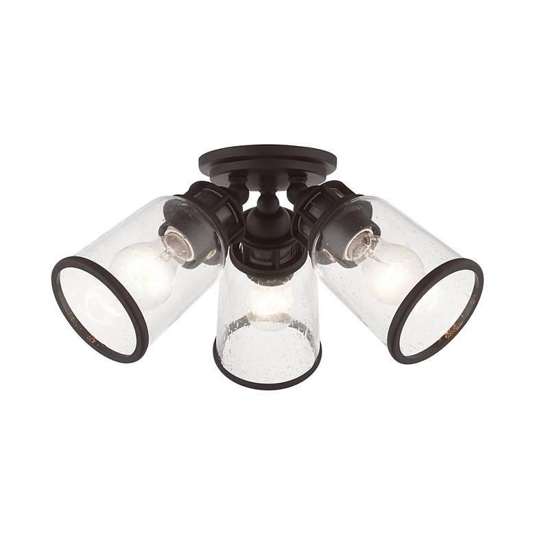 Image 4 Lawrenceville 3 Light Bronze Flush Mount more views