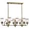 Lawrenceville 40" Wide Brass Kitchen Island Light Chandelier