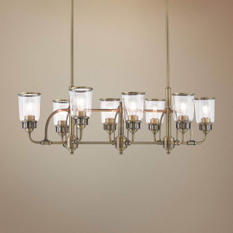 Image 1 Lawrenceville 40" Wide Brass Kitchen Island Light Chandelier