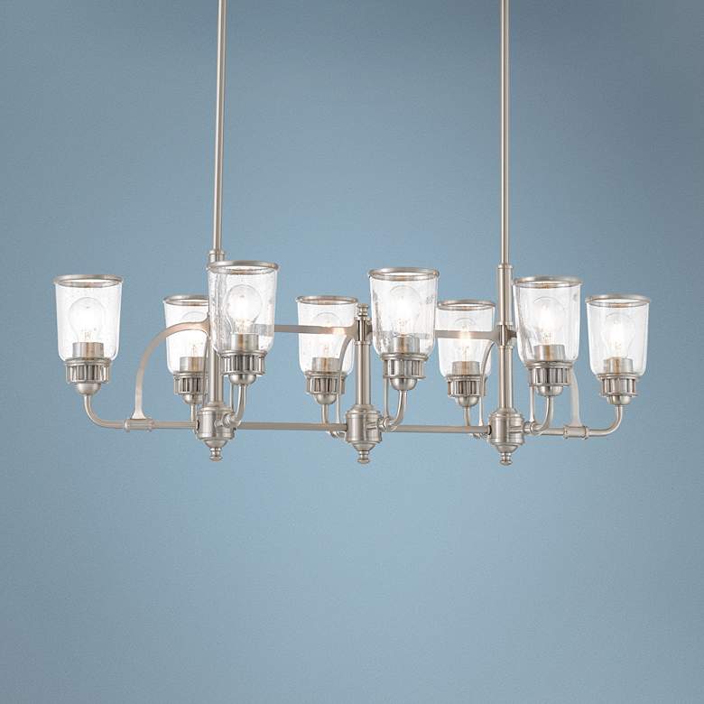 Image 1 Lawrenceville 40"W Nickel Kitchen Island Light Chandelier