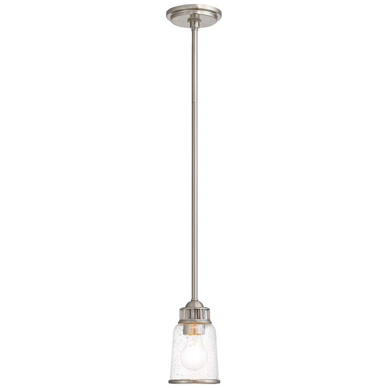 Image 2 Lawrenceville 5 inch Wide Brushed Nickel Mini Pendant