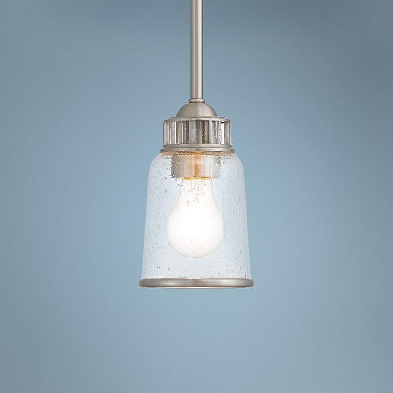 Image 1 Lawrenceville 5" Wide Brushed Nickel Mini Pendant