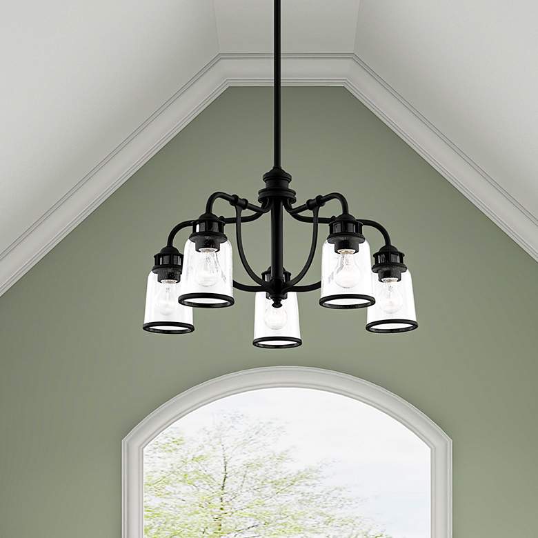 Image 1 Lawrenceville 5 Light Black Chandelier