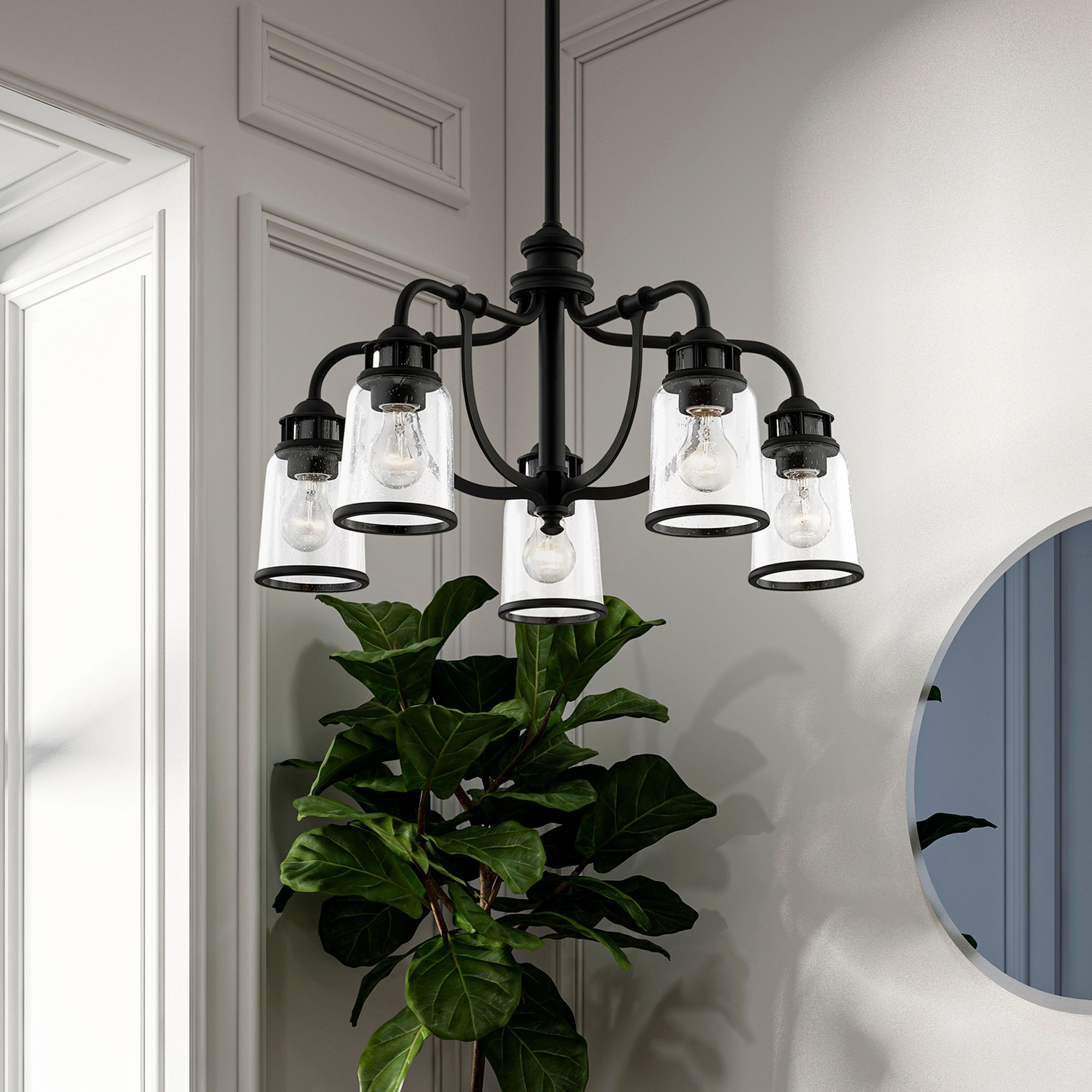 Lawrenceville 5 Light Black Chandelier
