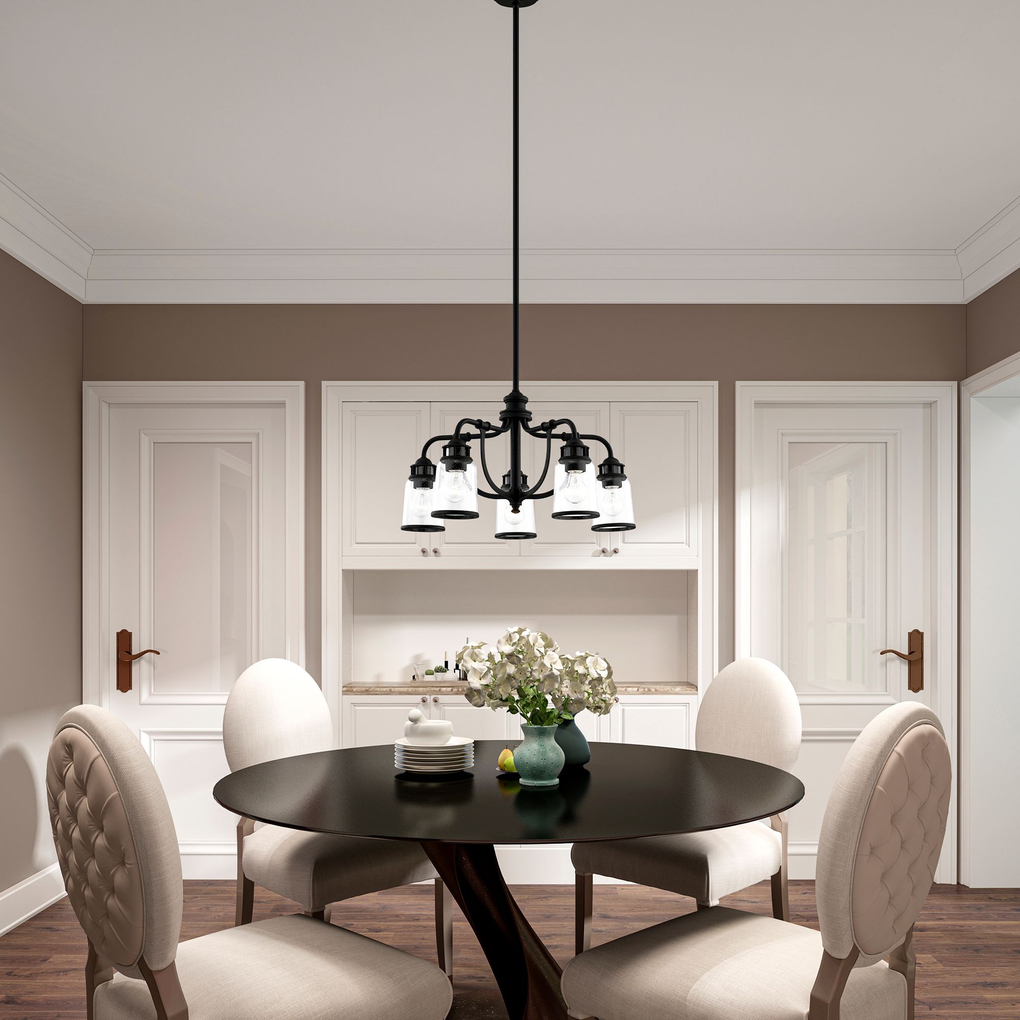 Lawrenceville 5 Light Black Chandelier